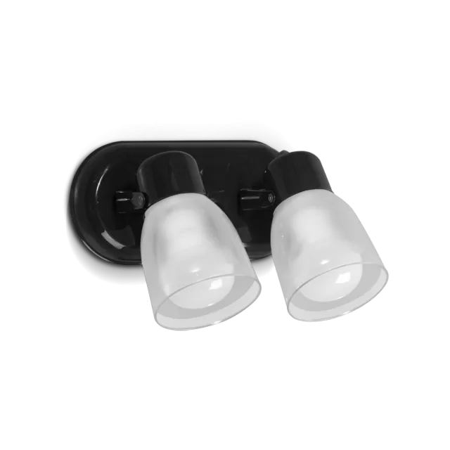 APLIQUE 2 LUCES BASE OVAL RADIO TUL TERMOPLASTICA