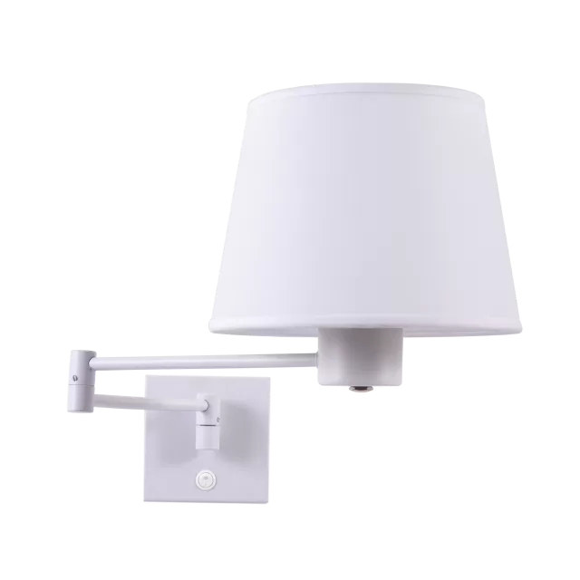 APLIQUE BL MICRO CON INTERRUPTOR Y BRAZO DOBLE C/PANTALLA DE TELA CÓNICA