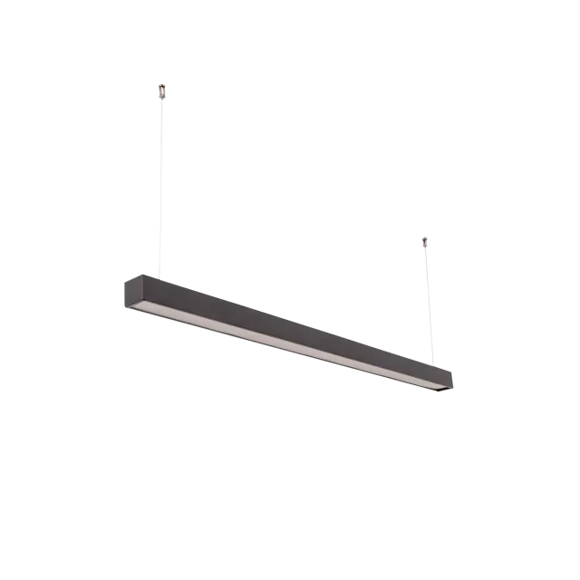 COLGANTE RECTILINEO PARA TUBO LED 1L CON DIFUSOR PLASTICO