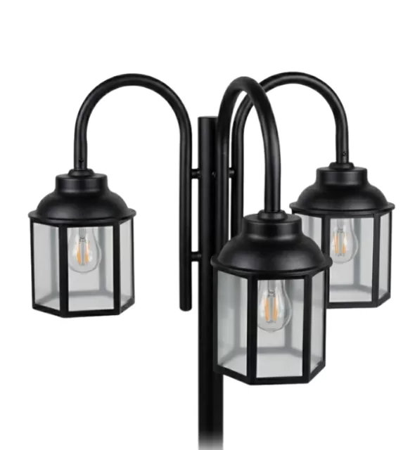 FAROL HEXAGONAL 3L CON COLUMNA DE 2,5M