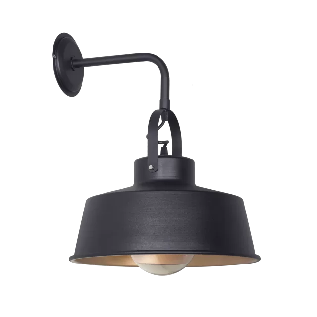 APLIQUE DE PARED CHAPA CON HERRADURA Y BARRAL "L" COMBINADO ORO MATE