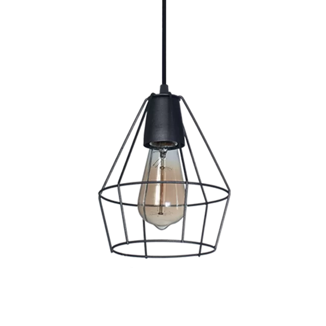 COLGANTE JAULA DIAMANTE MINI 1 LUZ