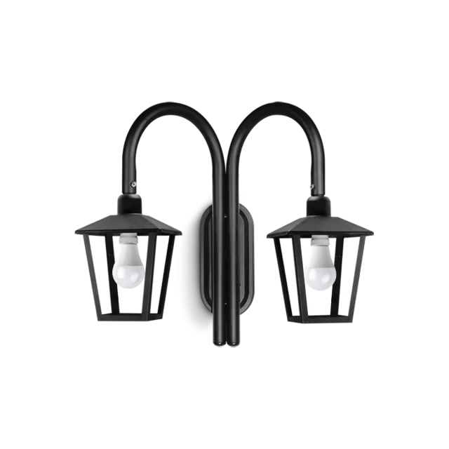 FAROL TRAPEZOIDAL CON SOPORTE PARED 2L