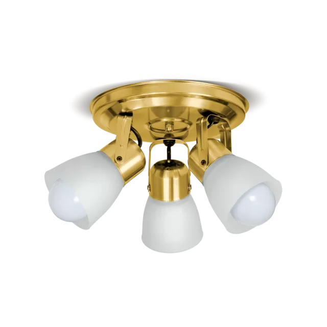APLIQ 3 LUCES BASE REDONDA C/TULIPA INTERMEDIA