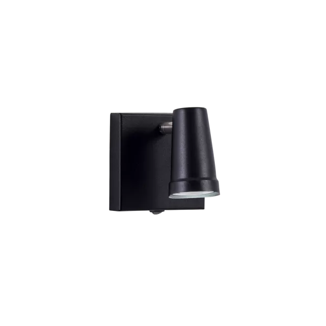 APLIQUE 1L C/INTERRUP CABEZAL METALICO LISO C/MOVIMIENTO