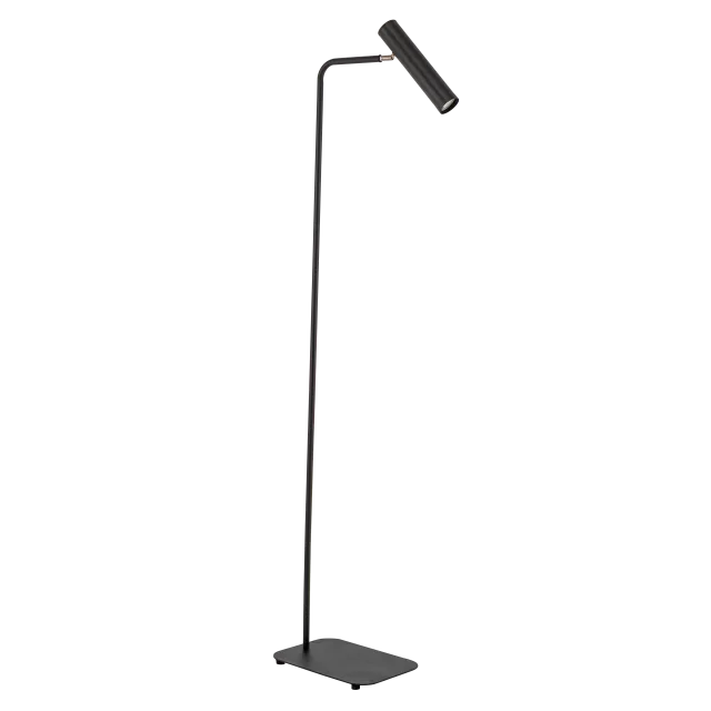 LAMPARA PIE C/ PANTALLA TUBO METAL 1L