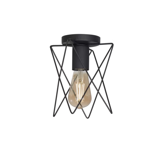 APLIQUE DE TECHO JAULA ESTRELLA MINI 1L BASE 100MM