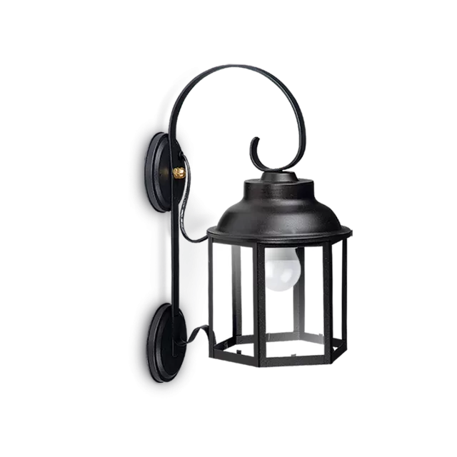 FAROL HEXAGONAL CON MENSULA COLONIAL FIJA