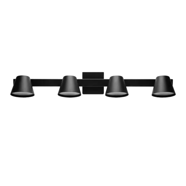 APLIQUE 4L CABEZAL METALICO CONICO ORIENTABLE Y BASE REGLETA