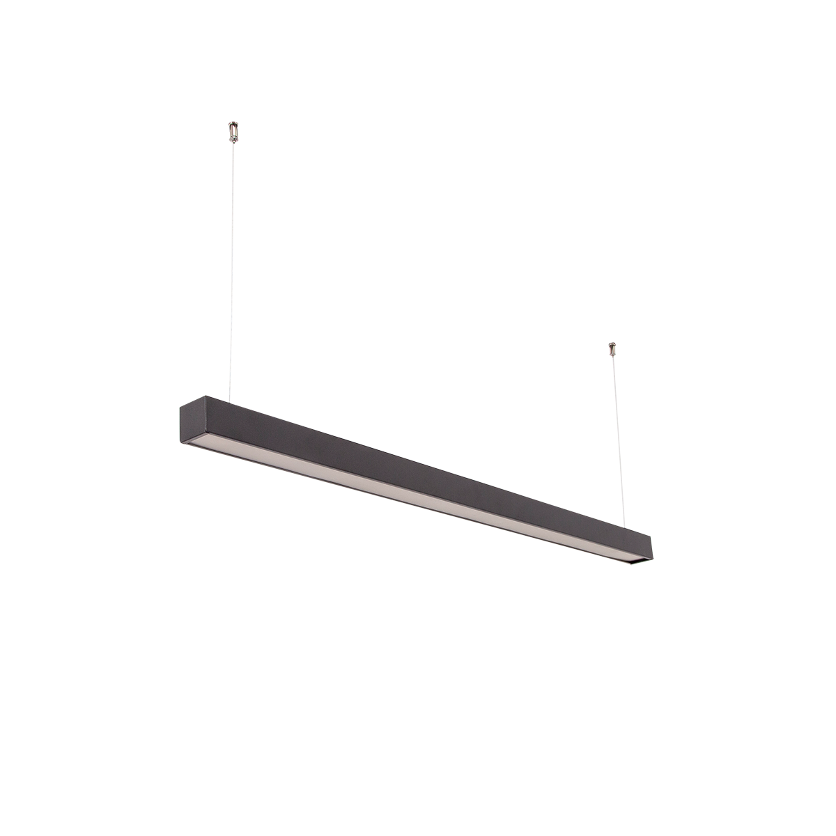 COLGANTE RECTILINEO PARA TUBO LED 1L CON DIFUSOR PLASTICO